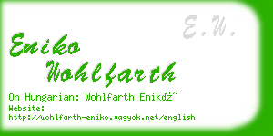 eniko wohlfarth business card